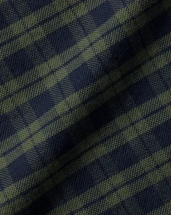Best Charles Tyrwhitt Button-Down Collar Washed Oxford Check Shirt - Green Olive