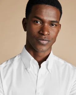 Best Charles Tyrwhitt Button-Down Non-Iron Twill Shirt - White
