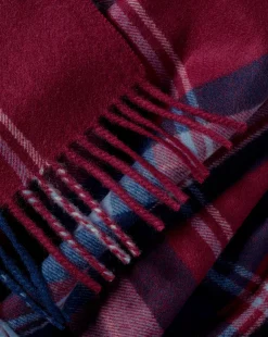Hot Charles Tyrwhitt Cashmere Check Scarf - Dark Red