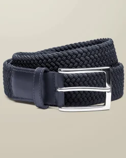 Shop Charles Tyrwhitt Casual Stretch Belt - Navy