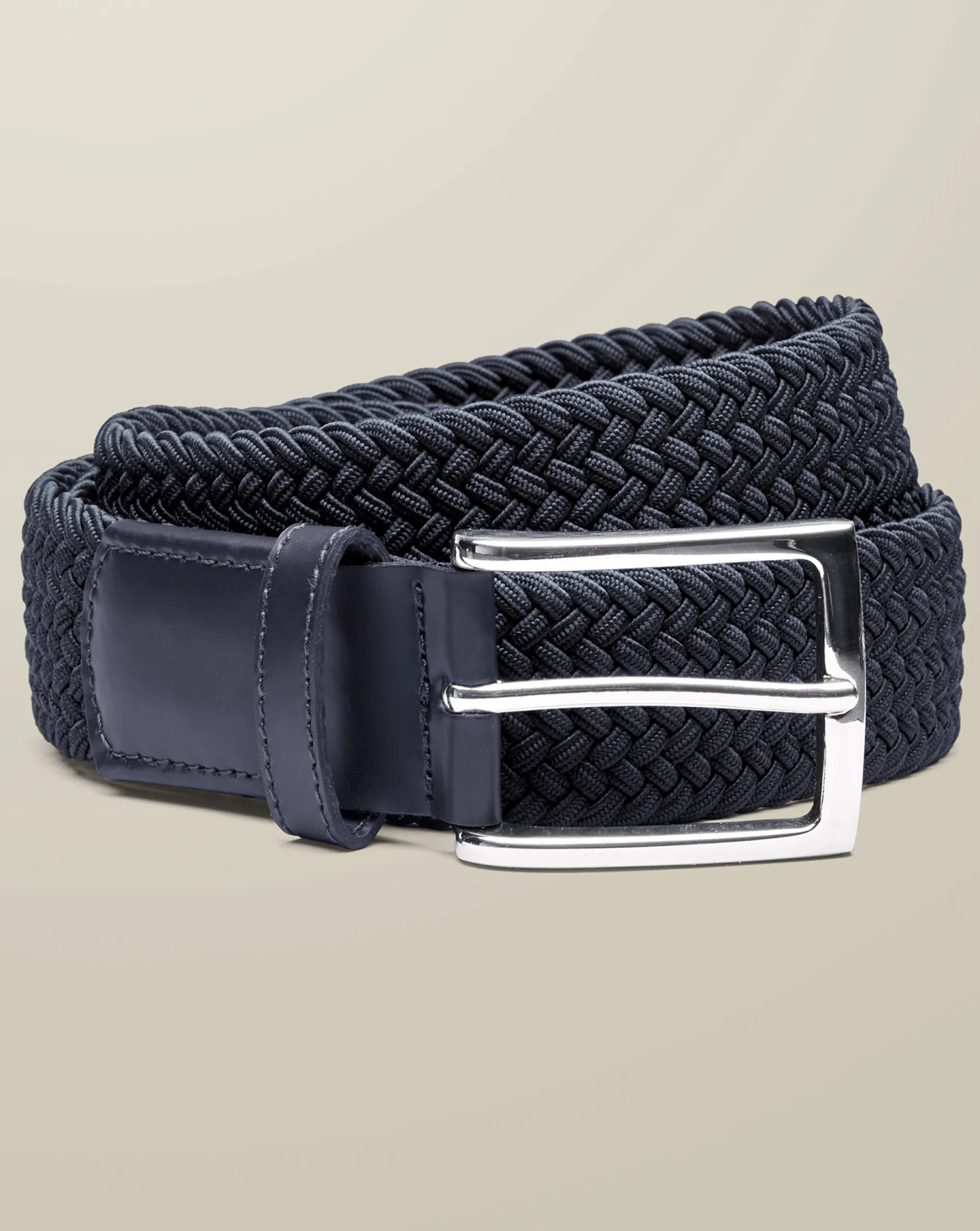 Shop Charles Tyrwhitt Casual Stretch Belt - Navy