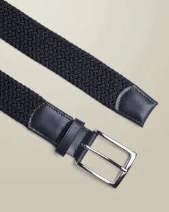 Shop Charles Tyrwhitt Casual Stretch Belt - Navy