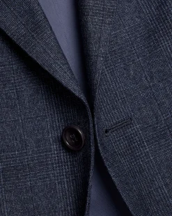 Store Charles Tyrwhitt Check Suit Jacket - Denim Blue