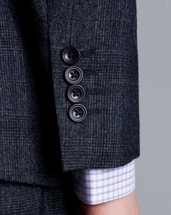 Store Charles Tyrwhitt Check Suit Jacket - Denim Blue