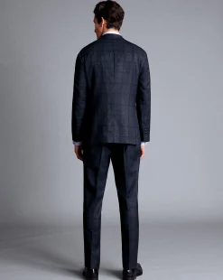 Store Charles Tyrwhitt Check Suit Jacket - Denim Blue
