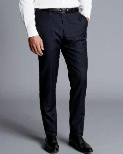 Outlet Charles Tyrwhitt Check Suit Pants - Ink Blue