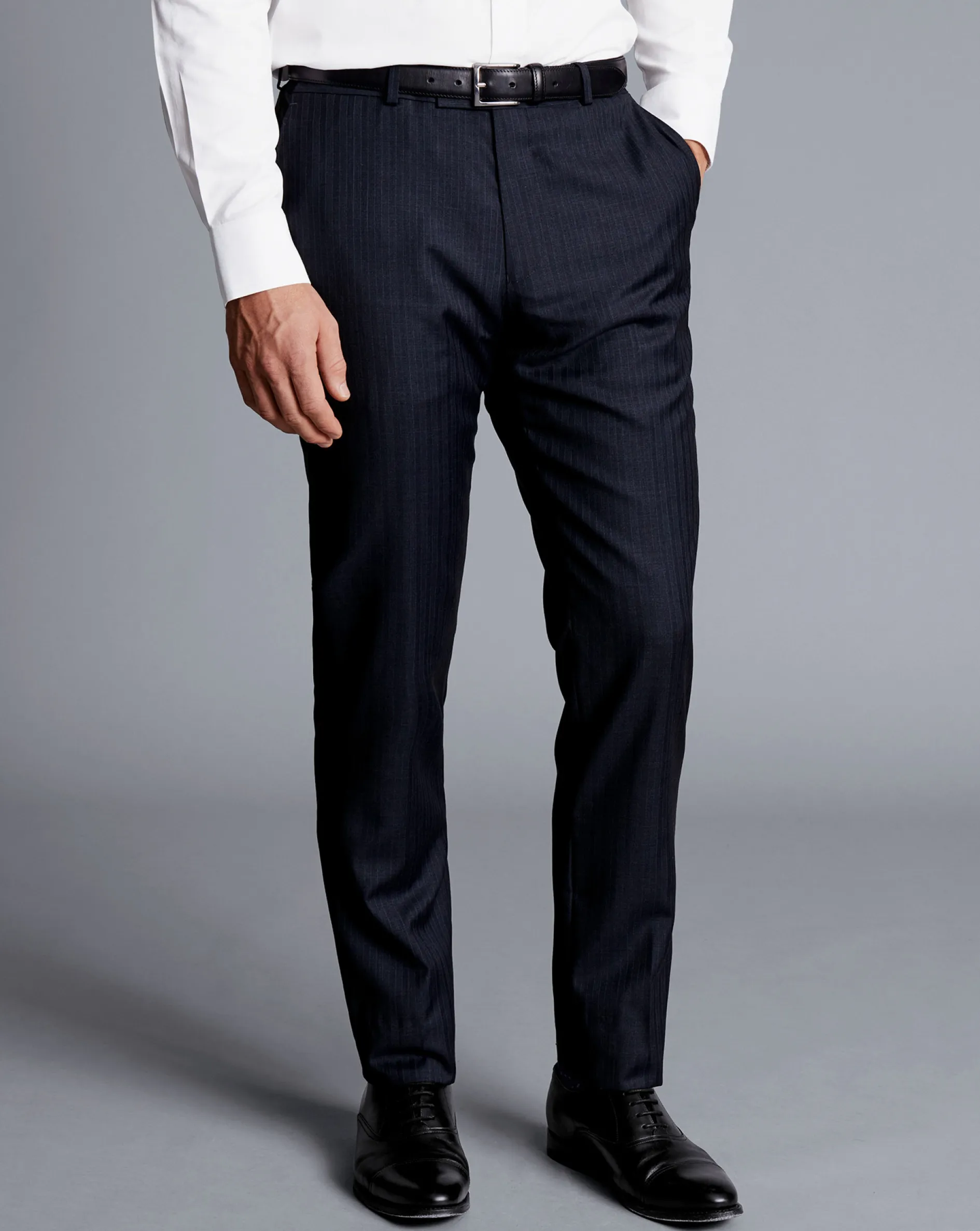Outlet Charles Tyrwhitt Check Suit Pants - Ink Blue