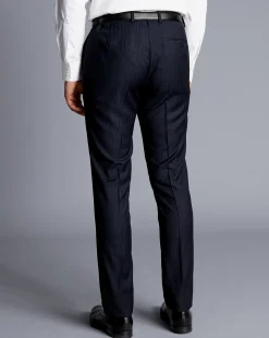 Outlet Charles Tyrwhitt Check Suit Pants - Ink Blue