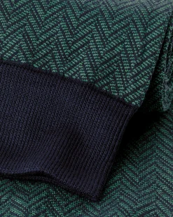 Clearance Charles Tyrwhitt Chevron Socks - Green & Navy Green and Navy