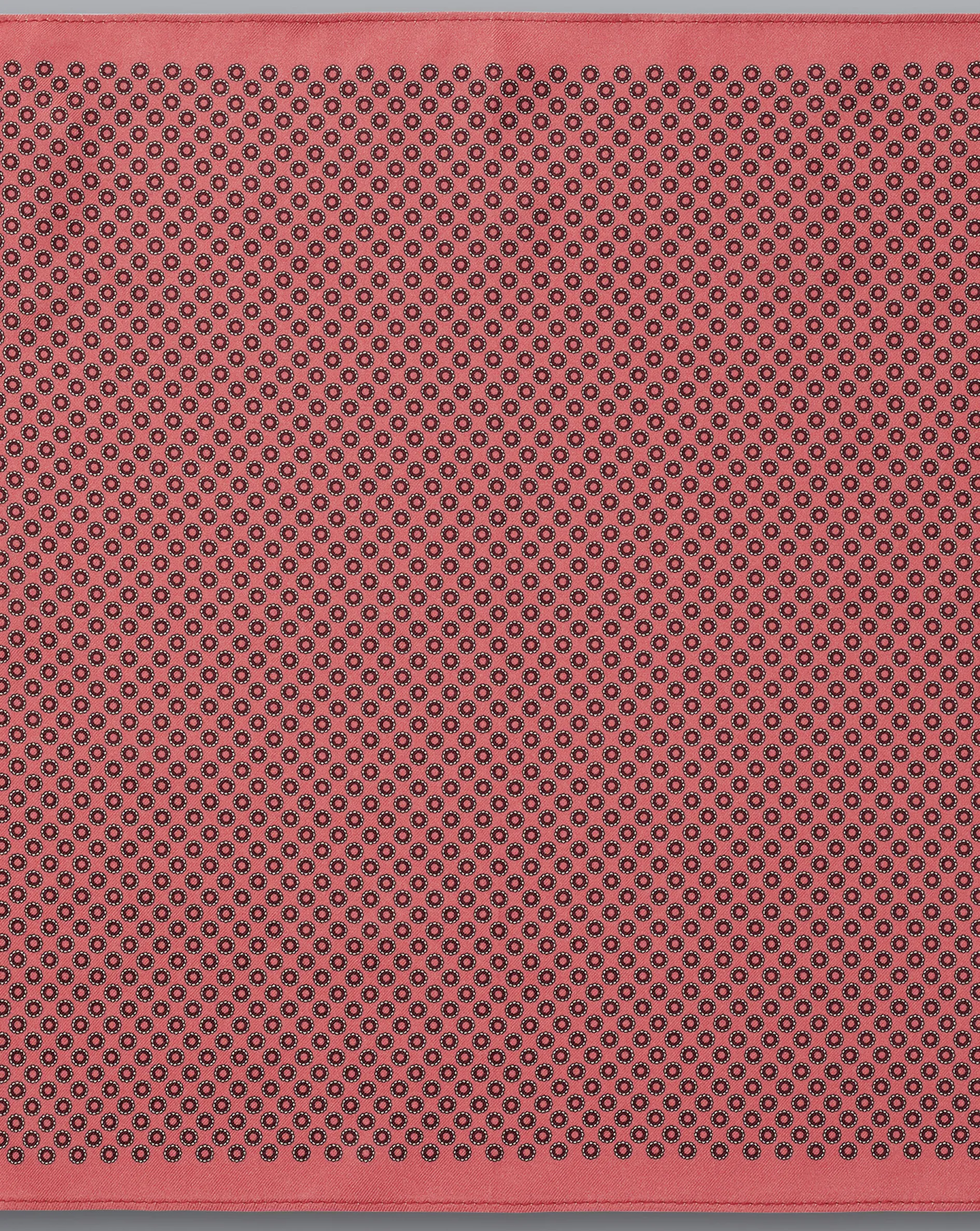 Best Charles Tyrwhitt Circle Print Silk Pocket Square - Coral Pink