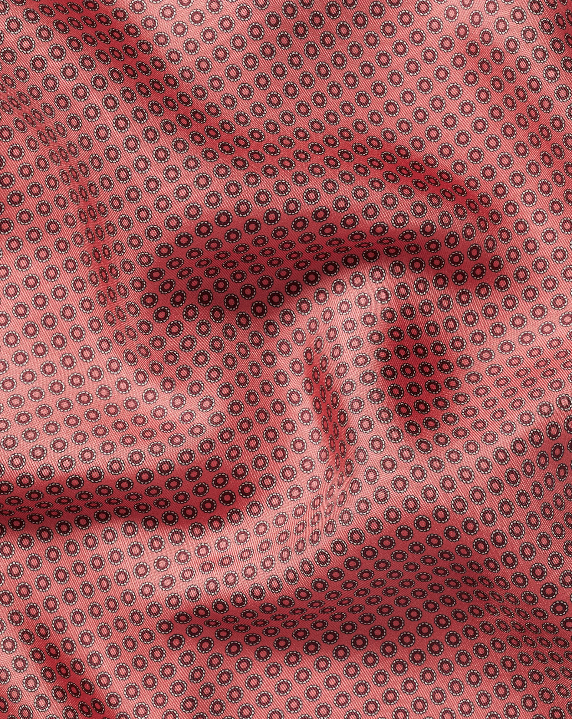 Best Charles Tyrwhitt Circle Print Silk Pocket Square - Coral Pink