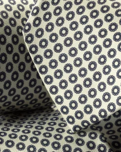 Cheap Charles Tyrwhitt Circle Print Silk Tie - Ivory