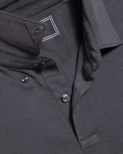 Cheap Charles Tyrwhitt Combed Cotton Long Sleeve Polo - Dark Grey