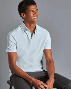 Hot Charles Tyrwhitt Combed Cotton Polo - Cornflower Blue
