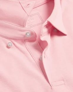 Shop Charles Tyrwhitt Combed Cotton Polo - Light Pink