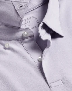 Clearance Charles Tyrwhitt Combed Cotton Polo - Purple Lilac