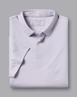 Clearance Charles Tyrwhitt Combed Cotton Polo - Purple Lilac