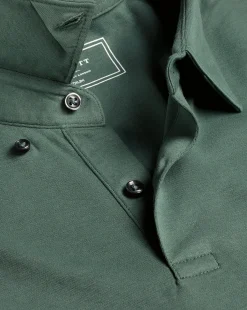 Discount Charles Tyrwhitt Combed Cotton Polo - Green Teal