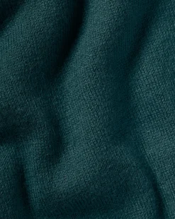 Hot Charles Tyrwhitt Combed Cotton Quarter Zip Sweater - Green Teal