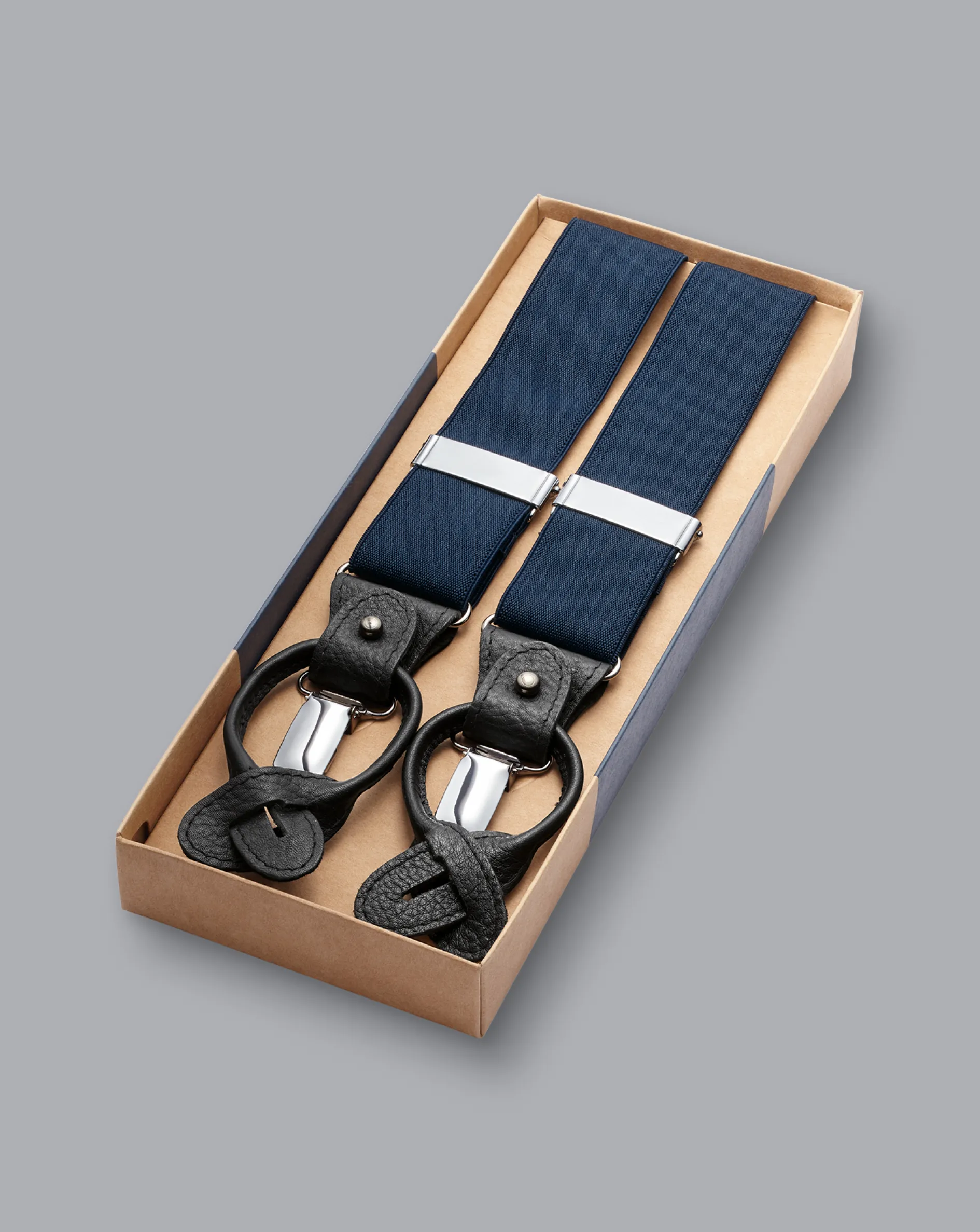 Cheap Charles Tyrwhitt Combination Suspenders - Navy