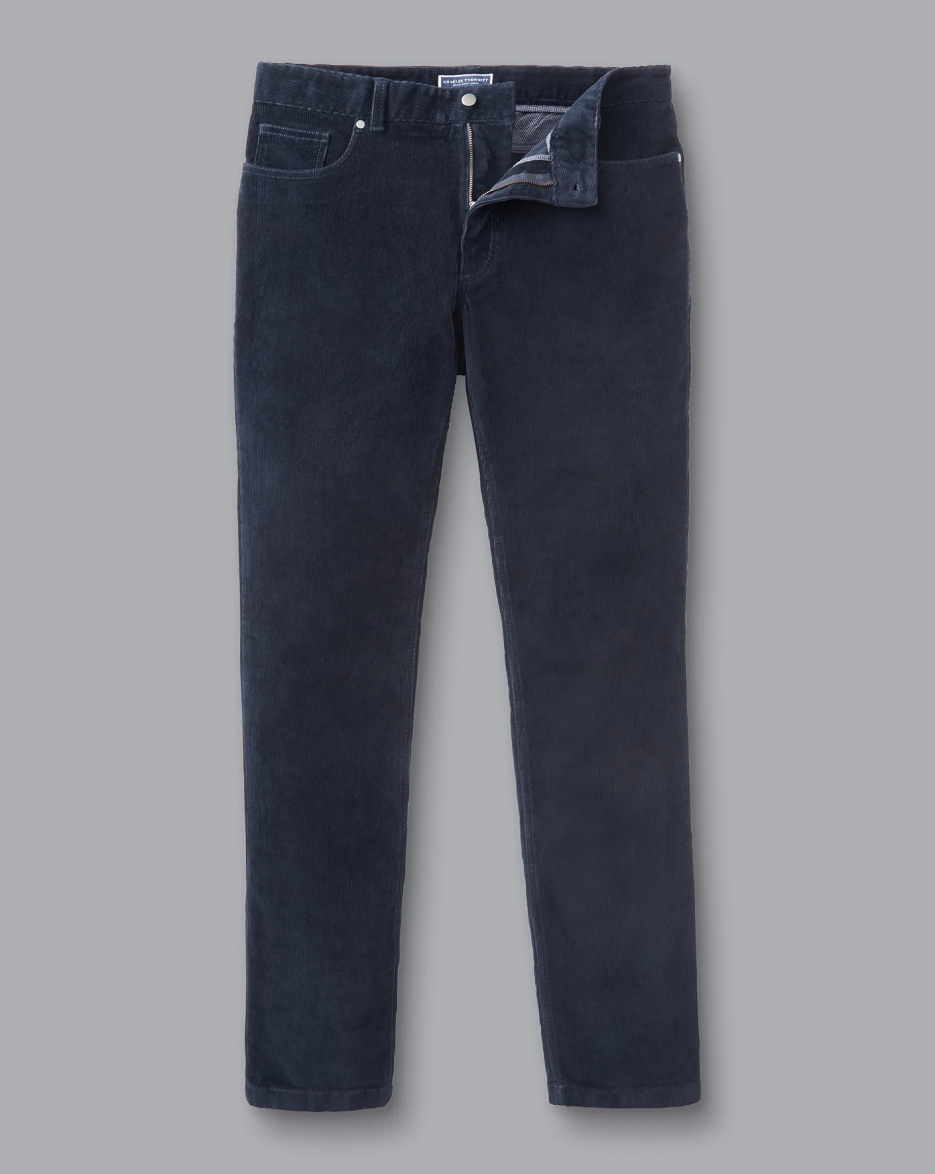 Best Charles Tyrwhitt Cord 5 Pocket Jeans - Navy