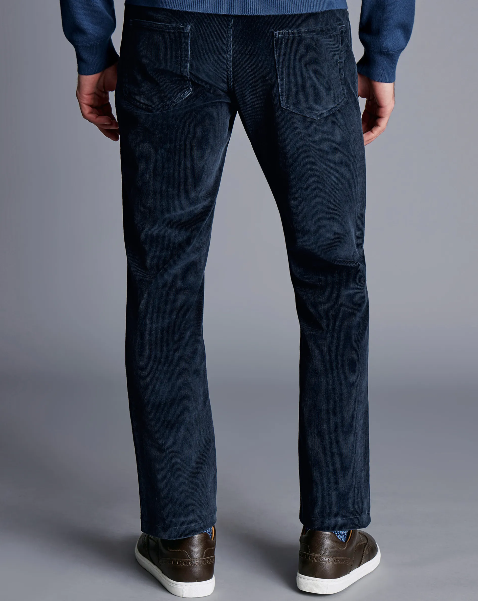 Best Charles Tyrwhitt Cord 5 Pocket Jeans - Navy