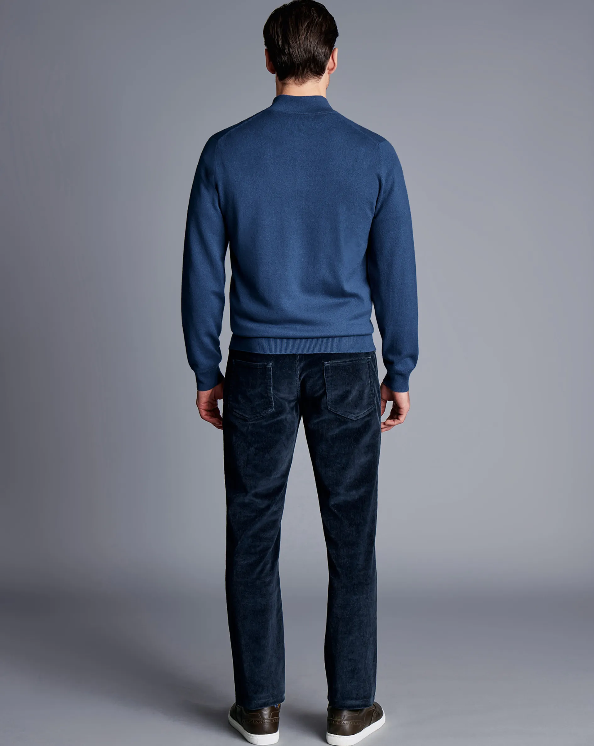 Best Charles Tyrwhitt Cord 5 Pocket Jeans - Navy