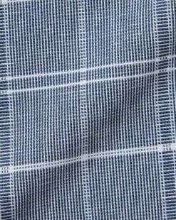 Best Sale Charles Tyrwhitt Cotton Linen Check Short Sleeve Shirt - Petrol Blue