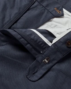 Flash Sale Charles Tyrwhitt Cotton Linen Shorts - Ink Blue