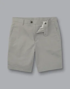 Cheap Charles Tyrwhitt Cotton Linen Shorts - Light Grey