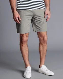 Cheap Charles Tyrwhitt Cotton Linen Shorts - Light Grey
