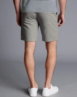 Cheap Charles Tyrwhitt Cotton Linen Shorts - Light Grey