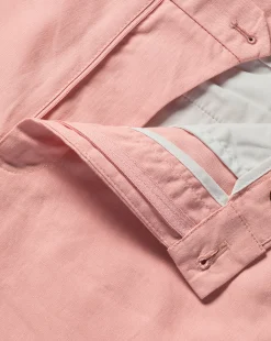 Best Charles Tyrwhitt Cotton Linen Shorts - Light Coral Pink