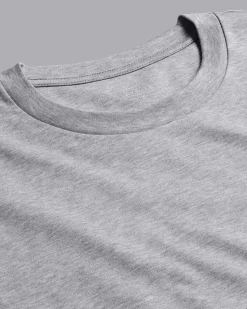 New Charles Tyrwhitt Cotton Long Sleeve Tyrwhitt T-Shirt - Marl Grey