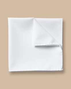 Online Charles Tyrwhitt Cotton Pocket Square - White