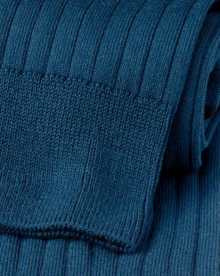 Cheap Charles Tyrwhitt Cotton Rib Socks - Blue Dark Turquoise