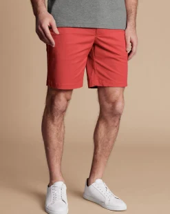 Flash Sale Charles Tyrwhitt Cotton Shorts - Coral Pink