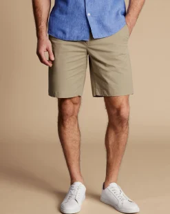 Shop Charles Tyrwhitt Cotton Shorts - Oatmeal