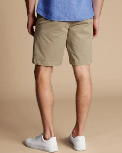 Shop Charles Tyrwhitt Cotton Shorts - Oatmeal