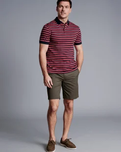 Shop Charles Tyrwhitt Cotton Shorts - Green Olive