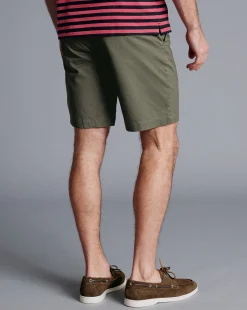 Shop Charles Tyrwhitt Cotton Shorts - Green Olive