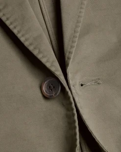 Online Charles Tyrwhitt Cotton Stretch Garment Dyed Jacket - Olive Green