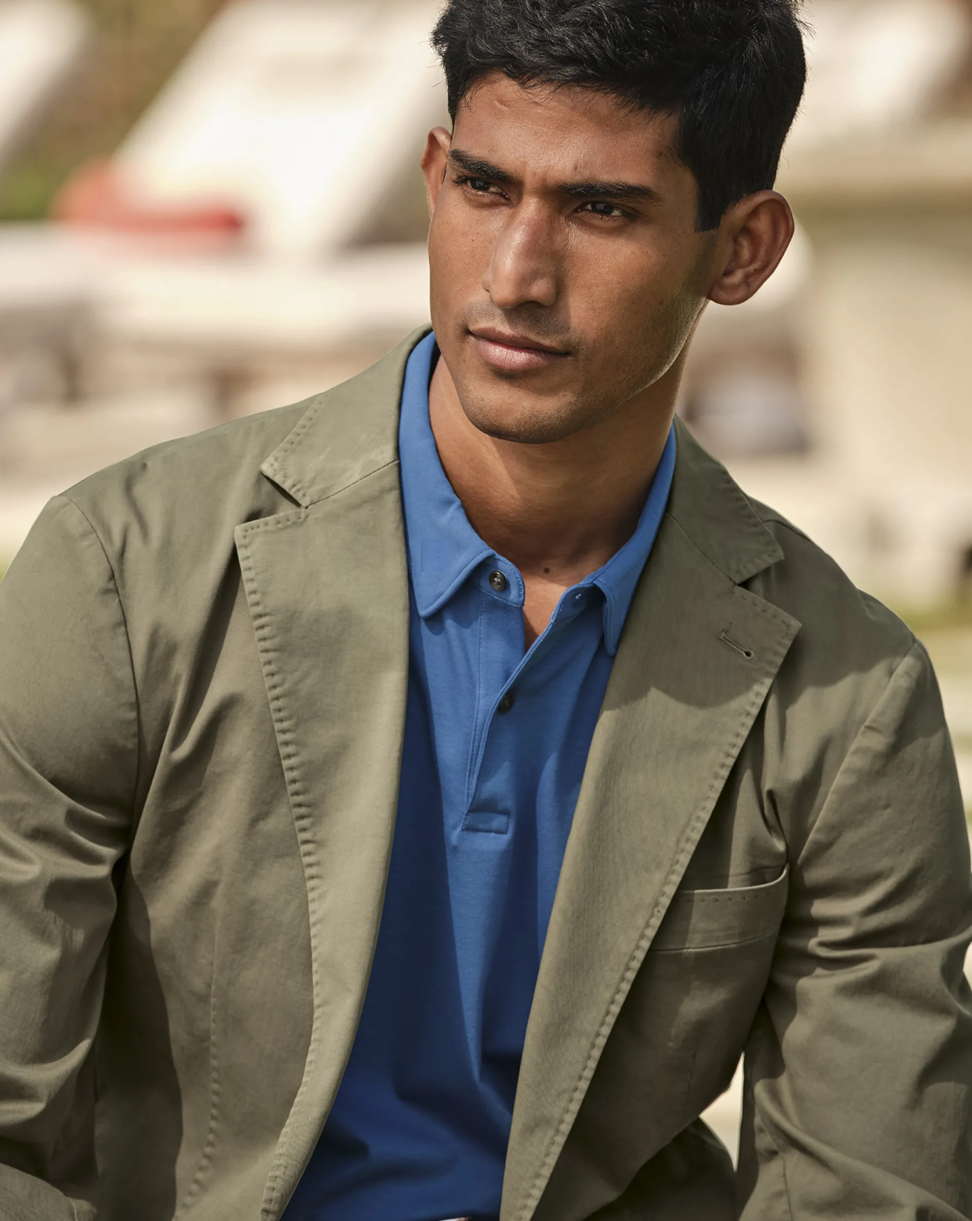 Online Charles Tyrwhitt Cotton Stretch Garment Dyed Jacket - Olive Green