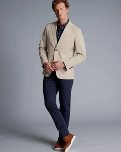 Outlet Charles Tyrwhitt Cotton Stretch Jacket - Limestone