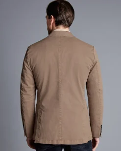 Clearance Charles Tyrwhitt Cotton Stretch Jacket - Taupe