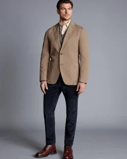 Clearance Charles Tyrwhitt Cotton Stretch Jacket - Taupe