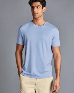 Best Charles Tyrwhitt Cotton Tyrwhitt T-Shirt - Sky Blue
