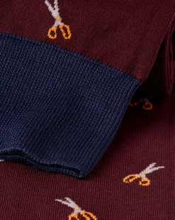 Hot Charles Tyrwhitt Cutting Corners Motif Socks - Burgundy Red