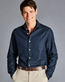 Shop Charles Tyrwhitt Denim Shirt - Denim Blue
