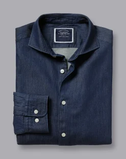 Shop Charles Tyrwhitt Denim Shirt - Denim Blue